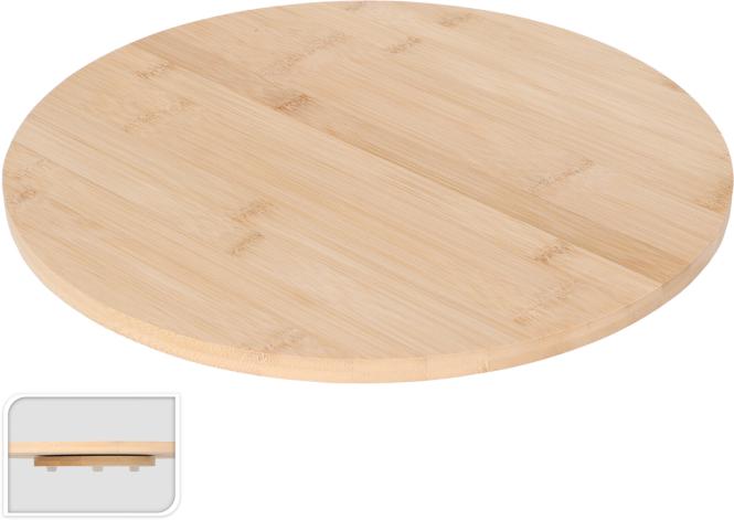 DREHBARE SERVIERPLATTE ca. 35 cm 1 Stück Holz Natur Bambus Hellbraun günstig online kaufen