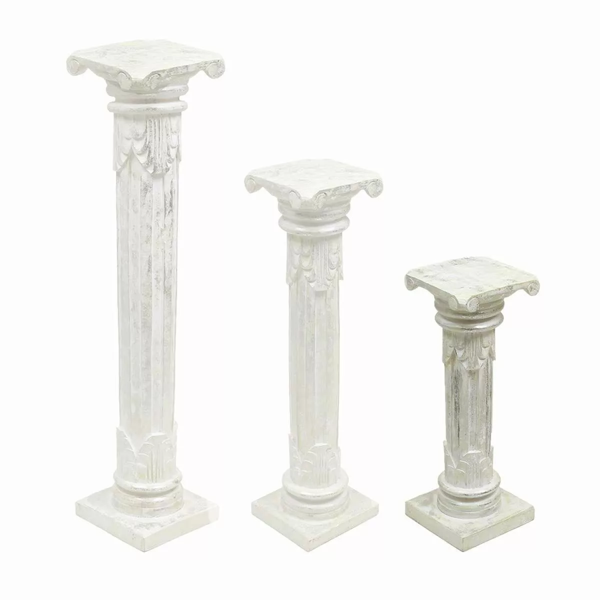 Oriental Galerie Blumenhocker Antike Säule Silberwash günstig online kaufen