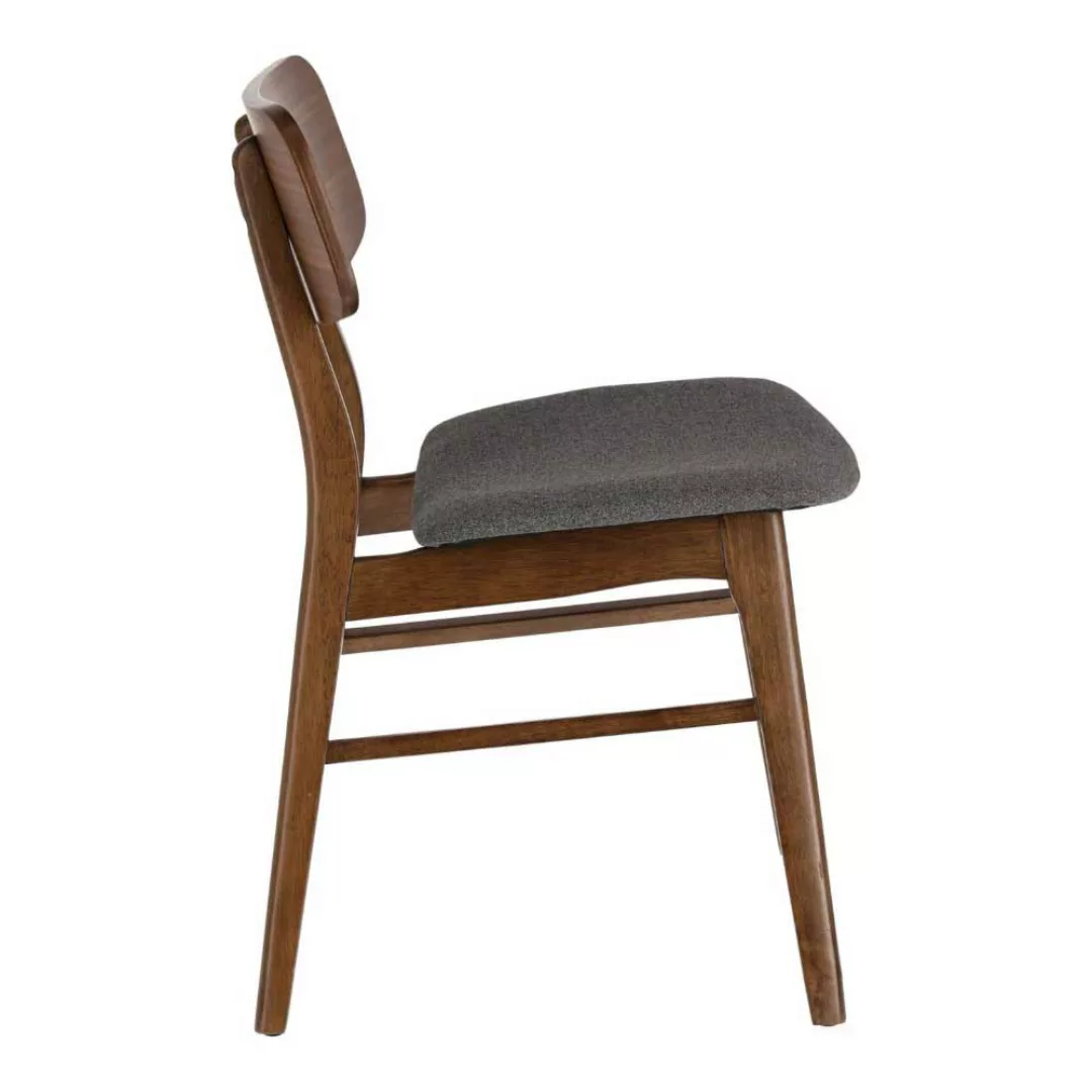 Stühle in Walnussfarben und Grau Skandi Design (2er Set) günstig online kaufen