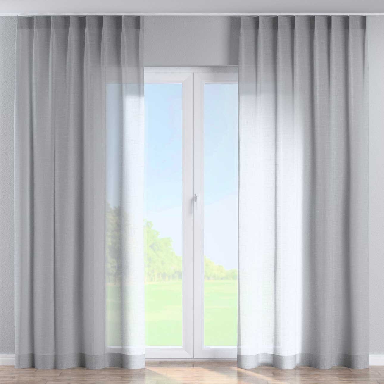 Vorhang mit flämischen 1-er Falten, grau, Romantica (142-90) günstig online kaufen