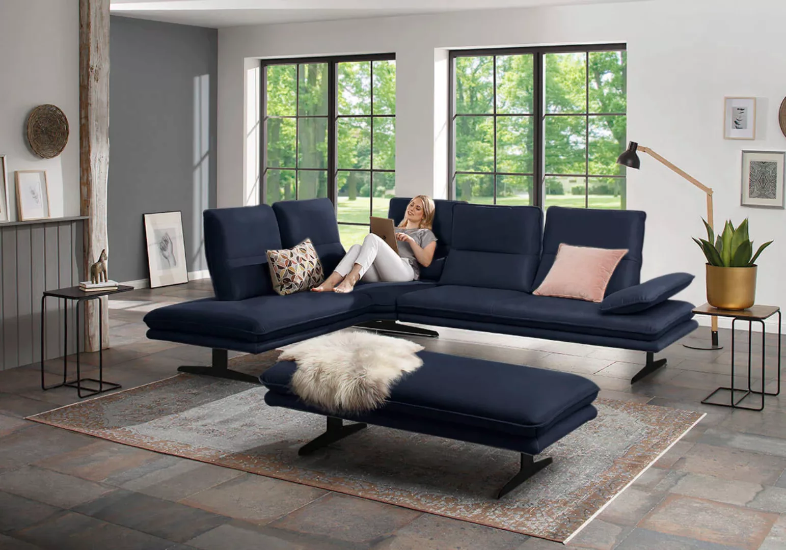 W.SCHILLIG Ecksofa "broadway, Designsofa, toller Sitzkomfort, zeitlos, eleg günstig online kaufen