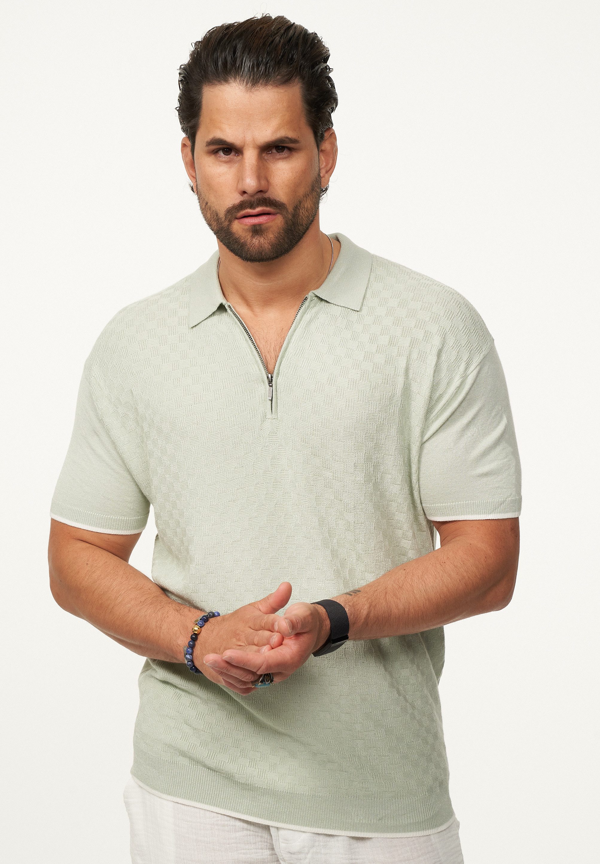 SOULSTAR Poloshirt mit Half-Zip Herren Kurzarm günstig online kaufen