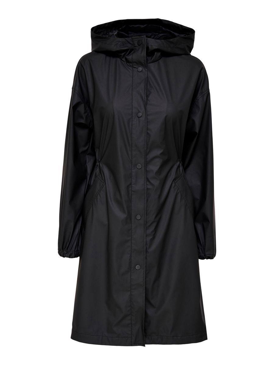 ONLY Langer Regenjacke Damen Schwarz günstig online kaufen