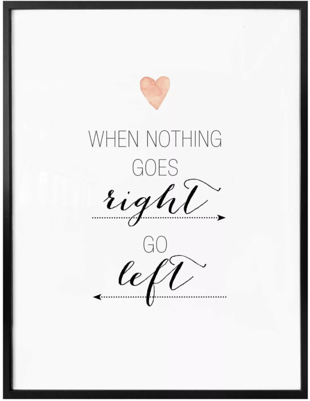 Wall-Art Poster "When nothing goes right", Schriftzug, (1 St.), Poster ohne günstig online kaufen