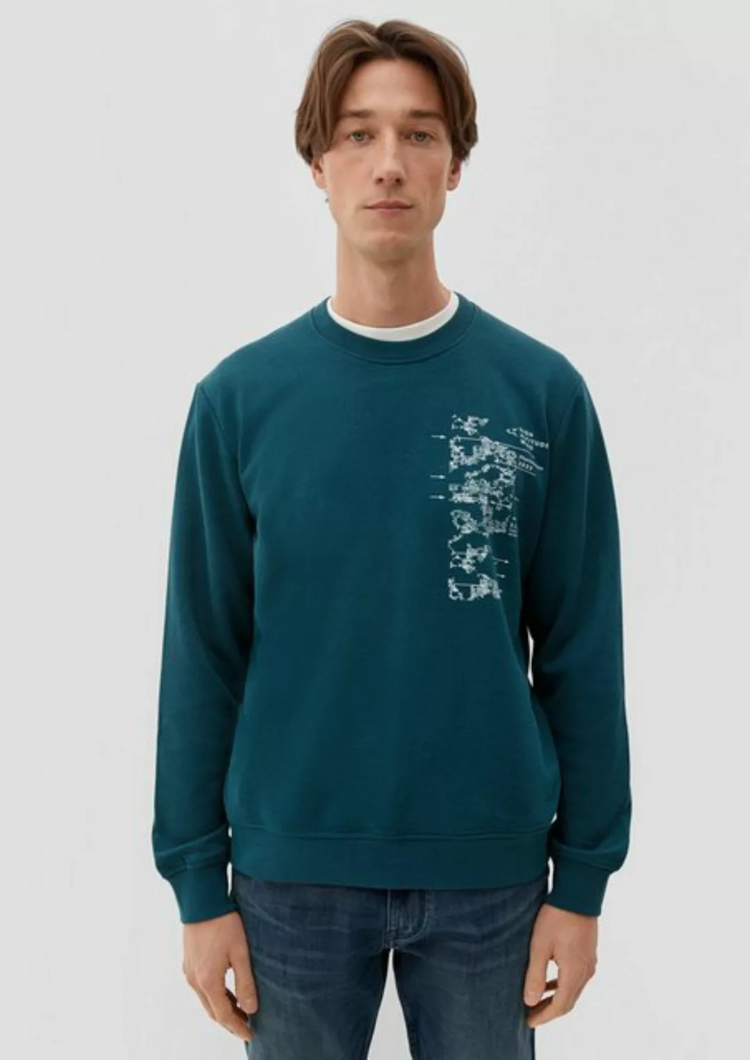 s.Oliver Sweatshirt Sweatshirt mit Frontprint günstig online kaufen