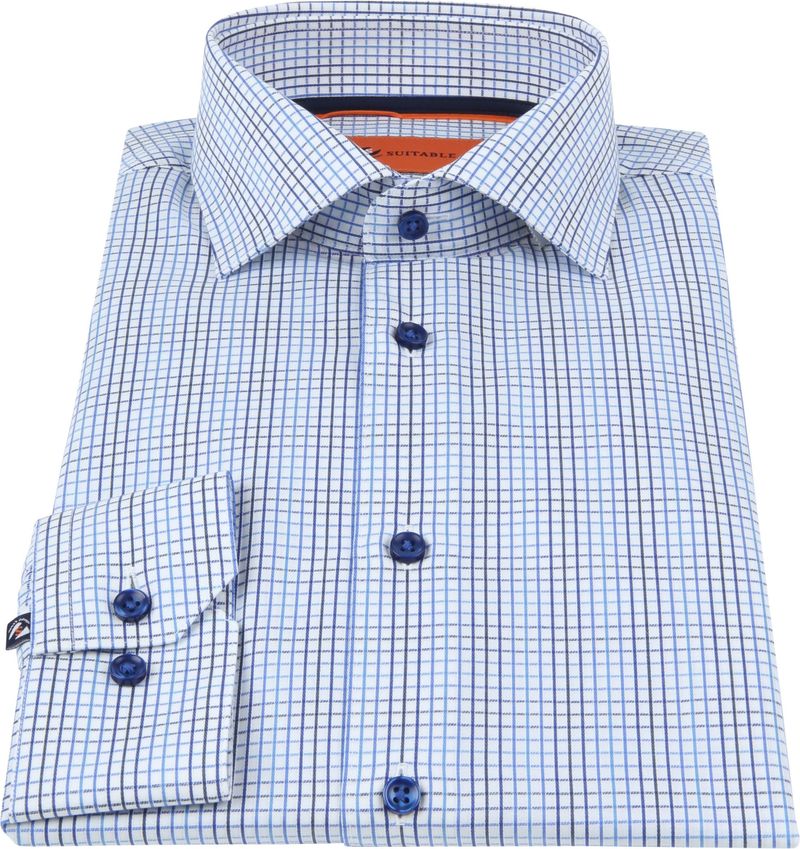 Suitable Hemd WS Karo Blau - Größe 39 günstig online kaufen