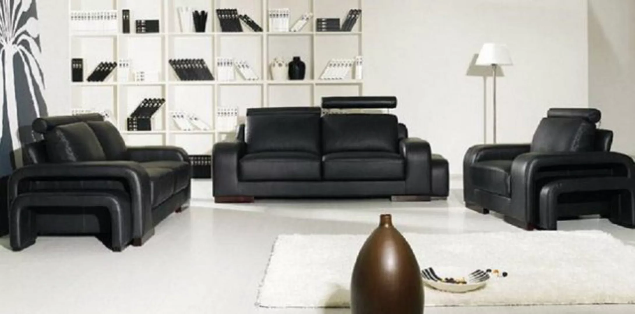 JVmoebel Sofa Ledersofa Sofagarnitur 3+2+1 Sitzer Set Polstersofa Couch Des günstig online kaufen