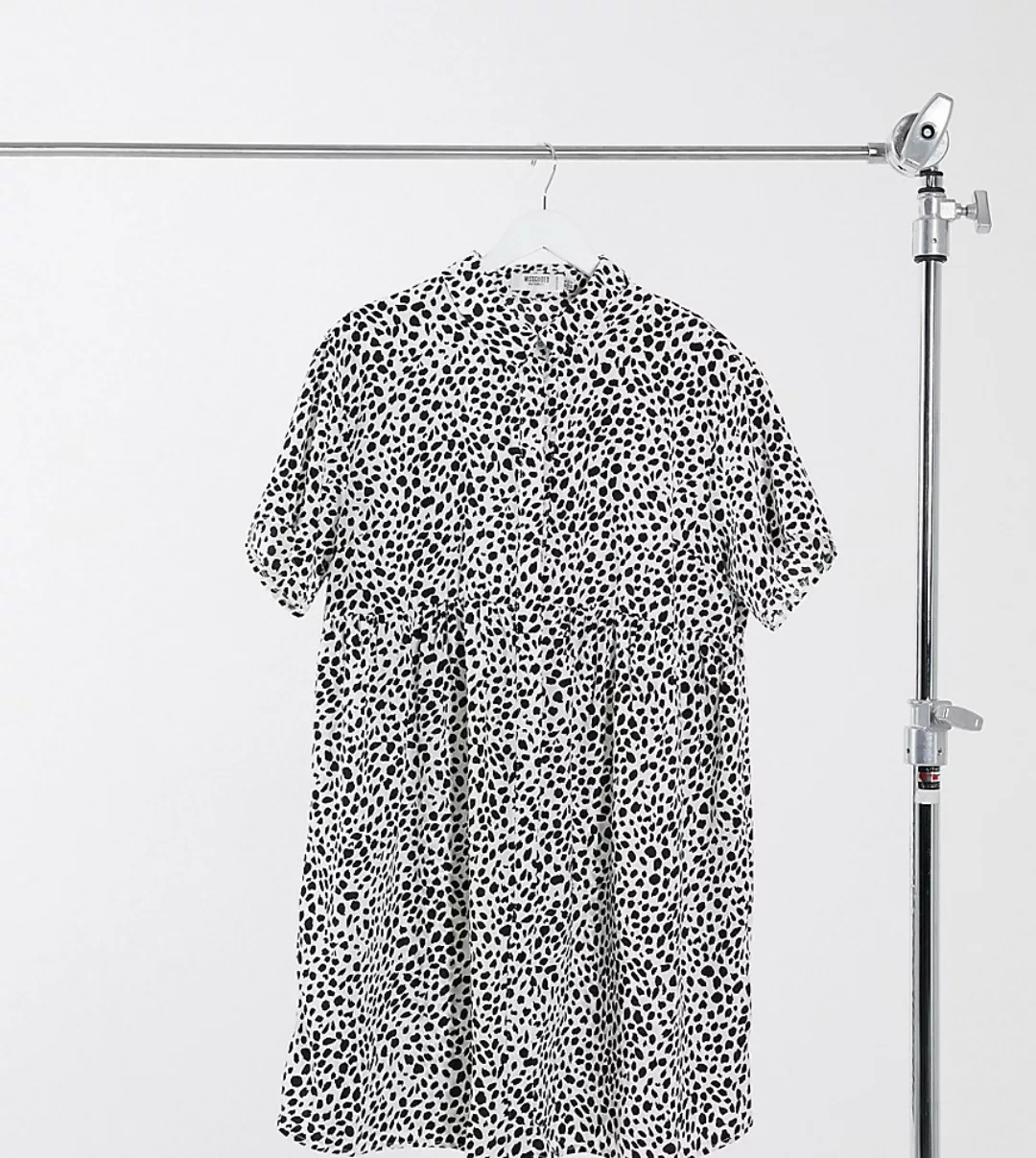 Missguided Maternity – Shirtkleid mit Dalmatinermuster-Mehrfarbig günstig online kaufen