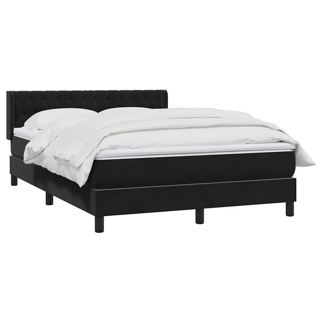 vidaXL Bett Boxspringbett mit Matratze Schwarz 140x220 cm Samt günstig online kaufen