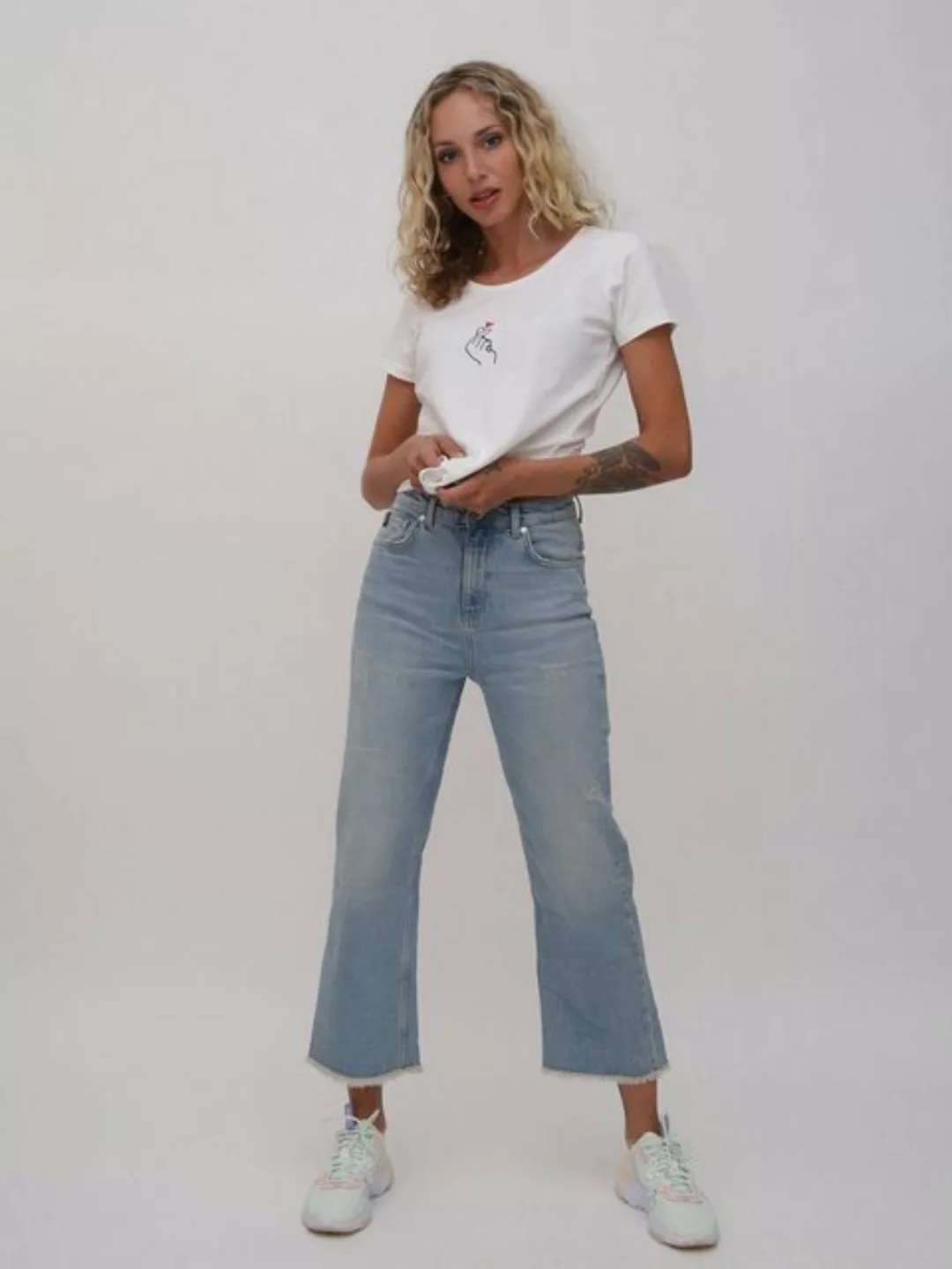 Miracle of Denim High-waist-Jeans Donna Wide Leg im Five-Pocket-Design günstig online kaufen