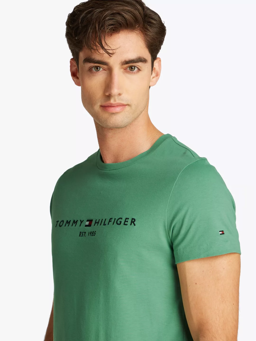 Tommy Hilfiger T-Shirt "TOMMY LOGO TEE", aus reiner, nachhaltiger Baumwolle günstig online kaufen