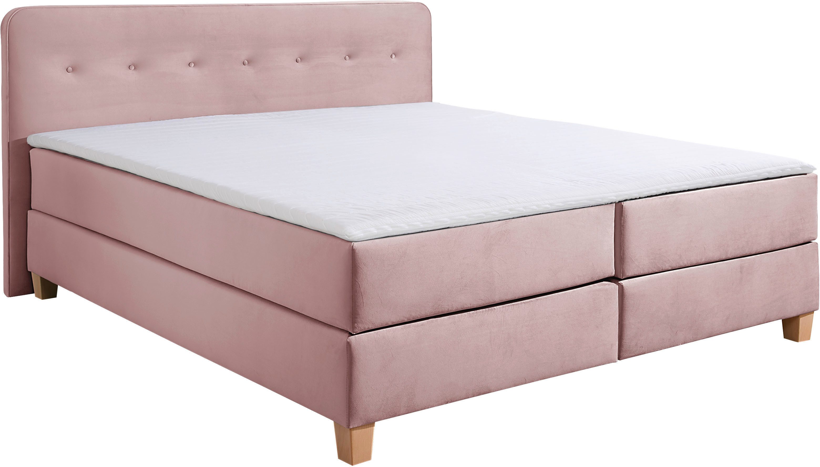 Home affaire Boxspringbett "Fargo", in Überlänge 220 cm, mit Topper, 3 Ausf günstig online kaufen