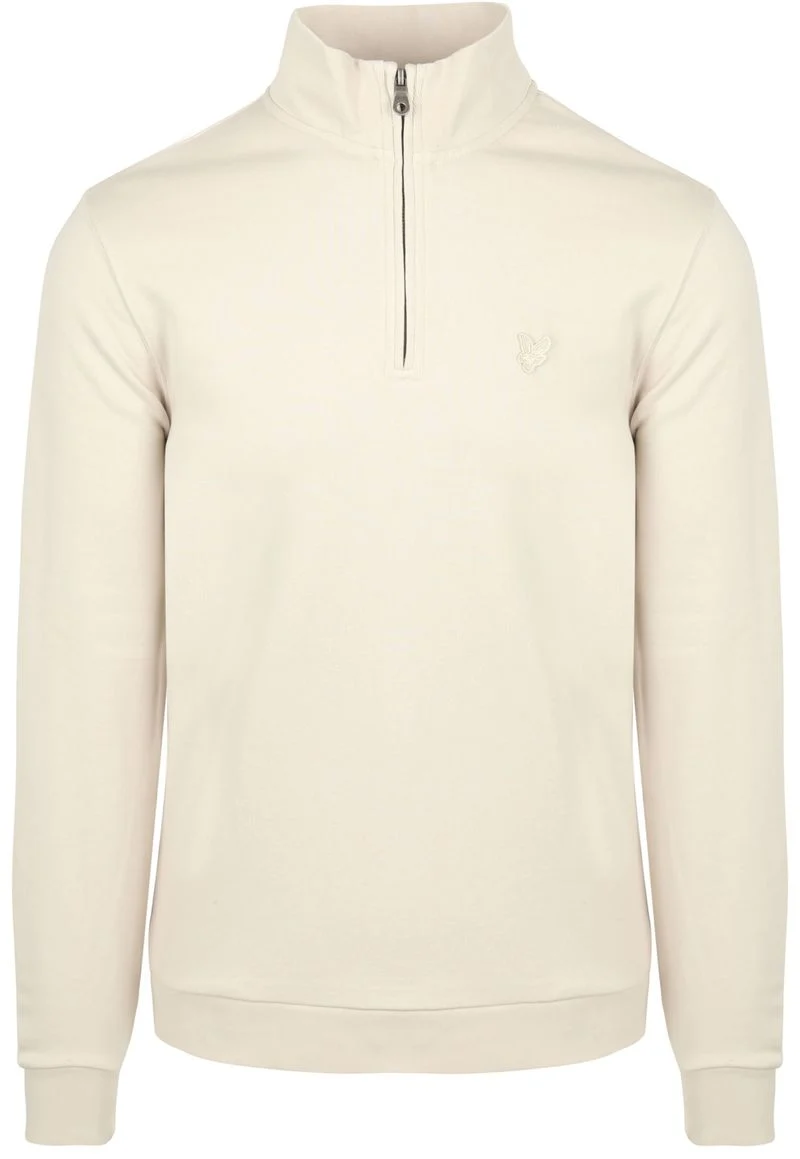 Lyle & Scott Half Zip Pull Tonal Ecru - Größe S günstig online kaufen