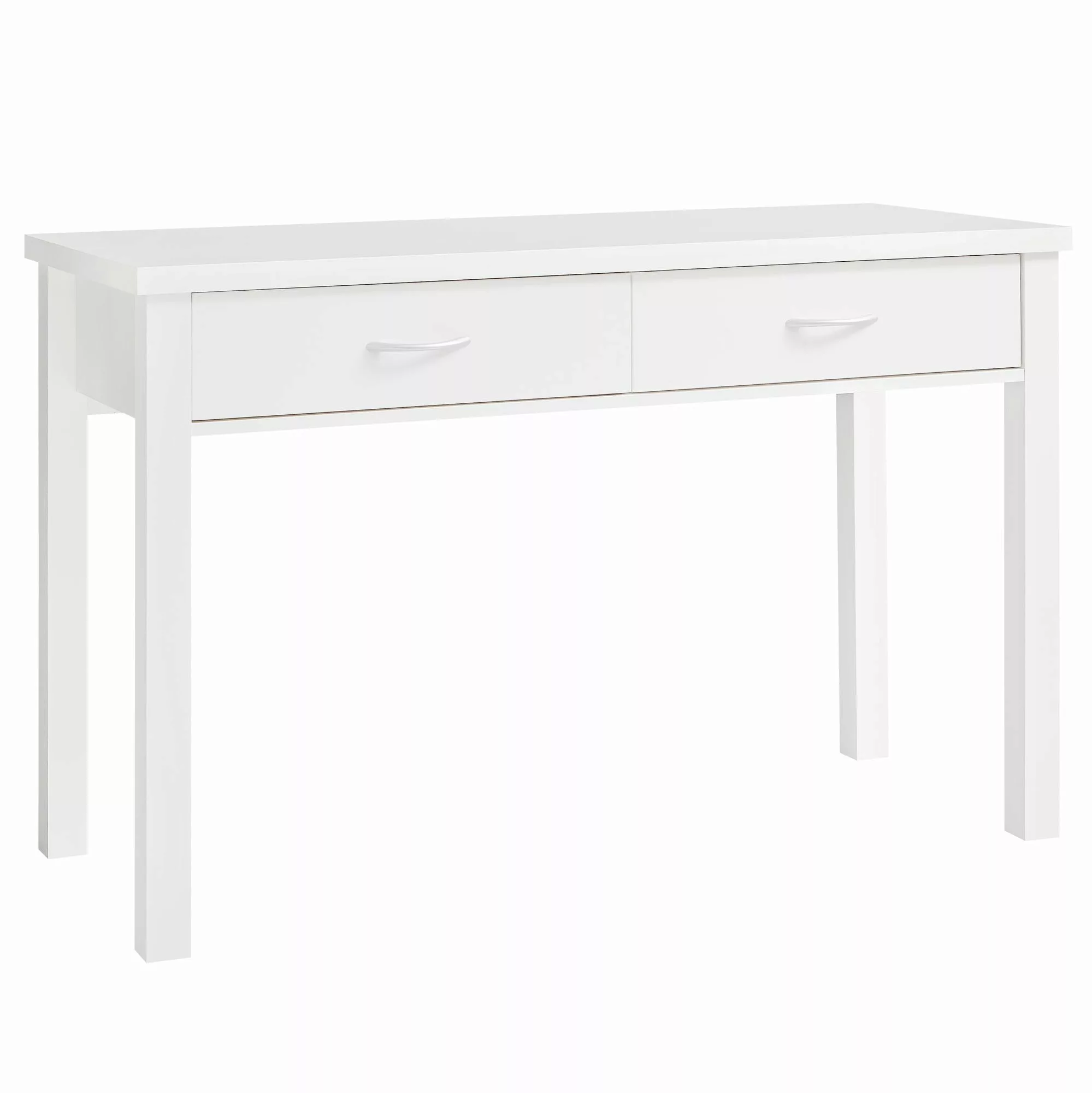 Schreibtisch TOULON Weiß mit 2 Schubladen 120 x 77 x 50 cm modern | Konsole günstig online kaufen