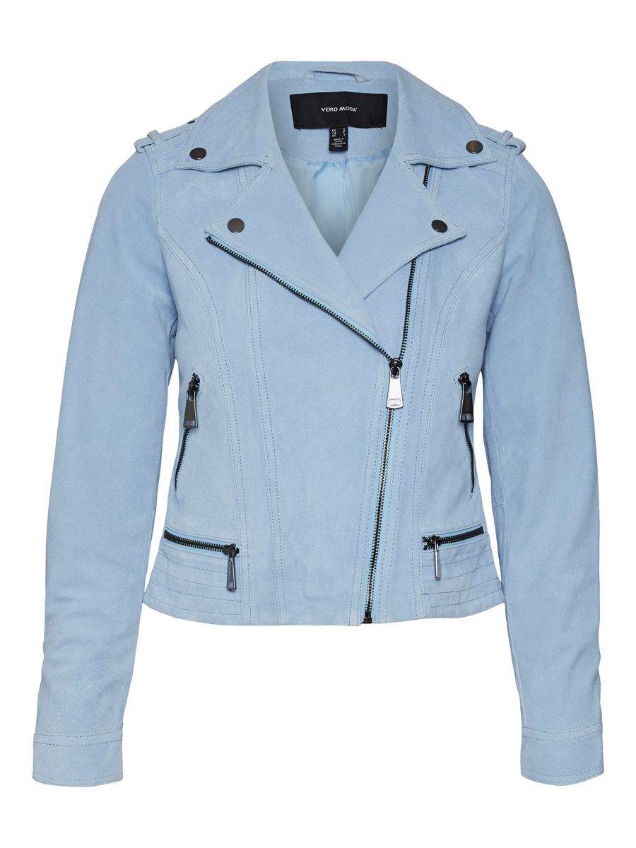 VERO MODA Wildleder Jacke Damen Blau günstig online kaufen