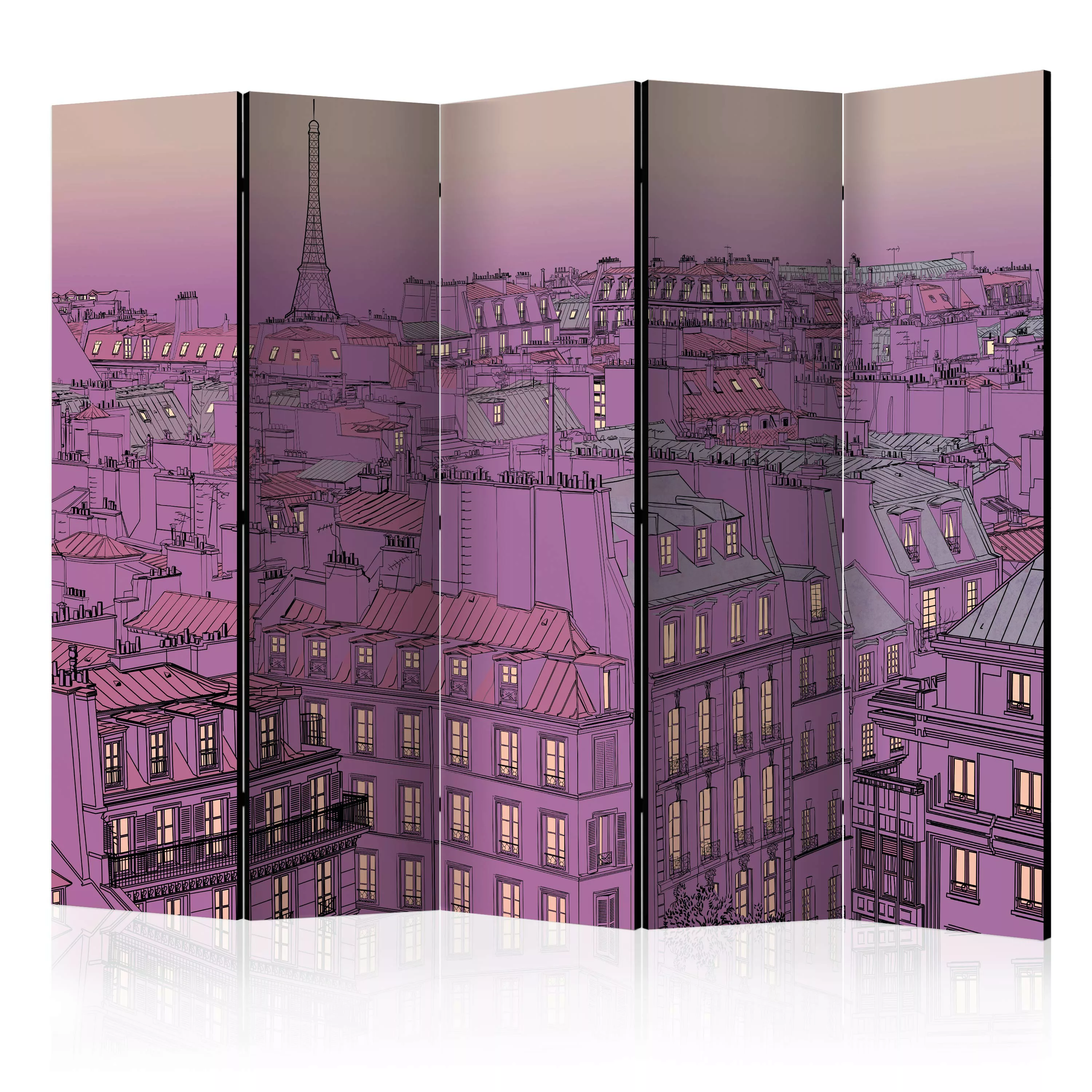 5-teiliges Paravent - Friday Evening In Paris Ii [room Dividers] günstig online kaufen