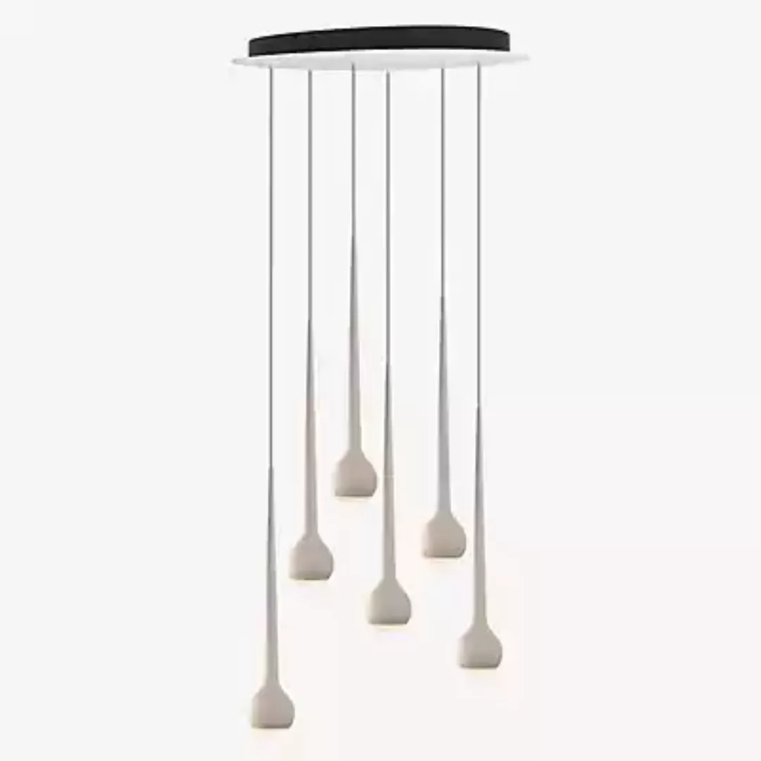 Grau Falling Sun Pendelleuchte LED Cluster - 6-flammig, sand - 600 cm günstig online kaufen