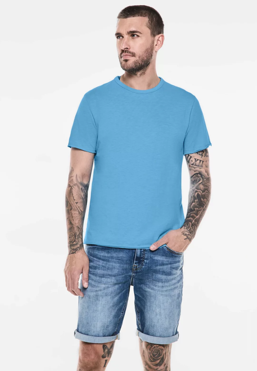 STREET ONE MEN T-Shirt aus reiner Baumwolle günstig online kaufen