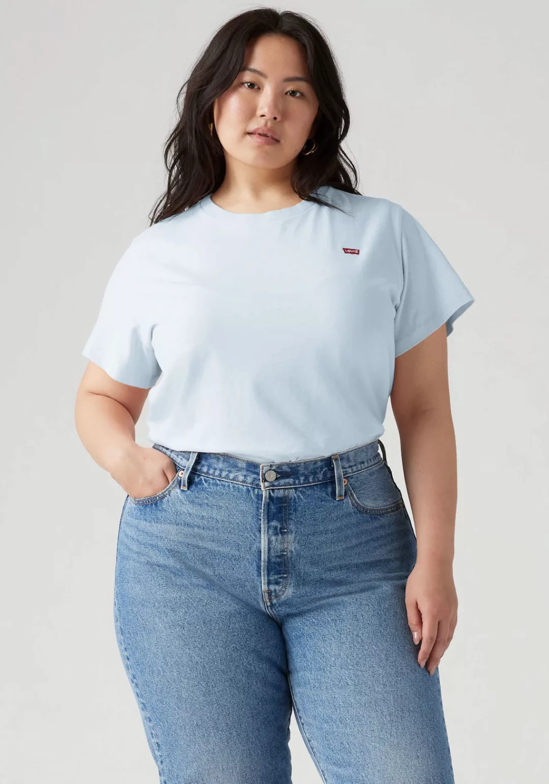 Levis Plus T-Shirt "PL THE PERFECT", mit Logo-Stickerei günstig online kaufen