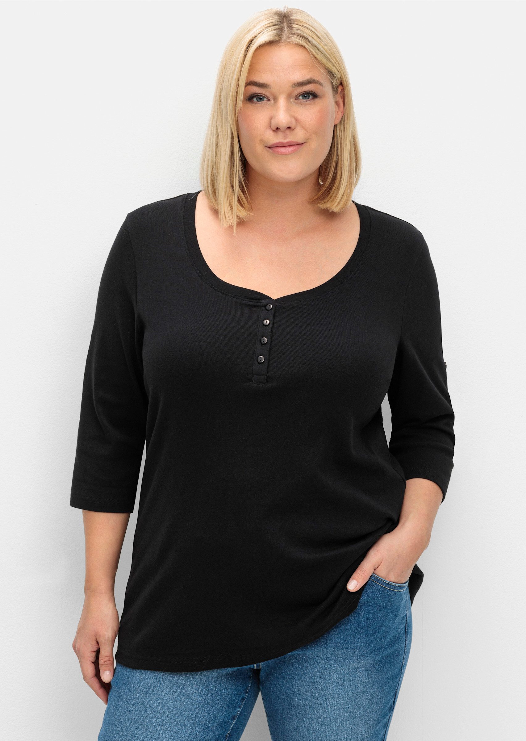 Sheego T-Shirt 3/4-Arm-Shirt günstig online kaufen
