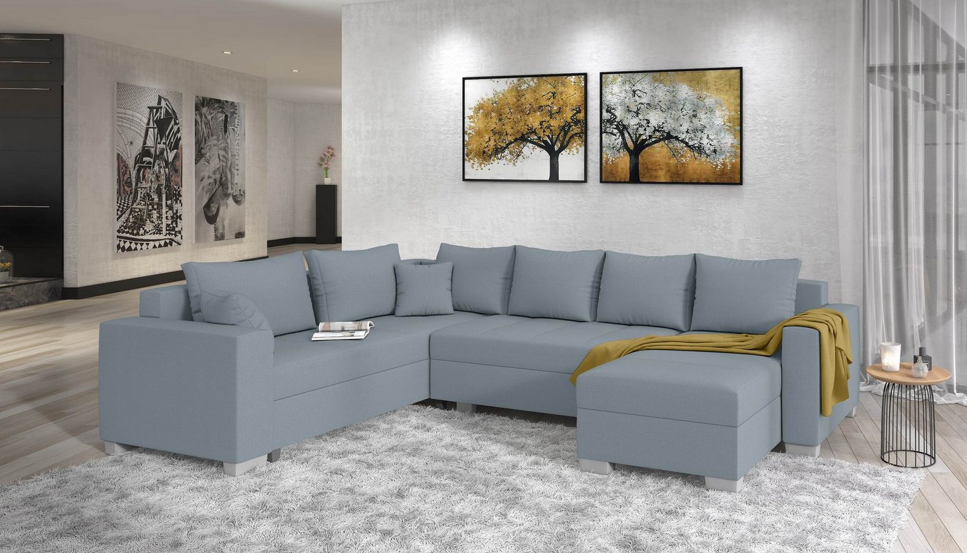 99rooms Wohnlandschaft Aterno, U-Form, Sofa, Bonellfederkern günstig online kaufen