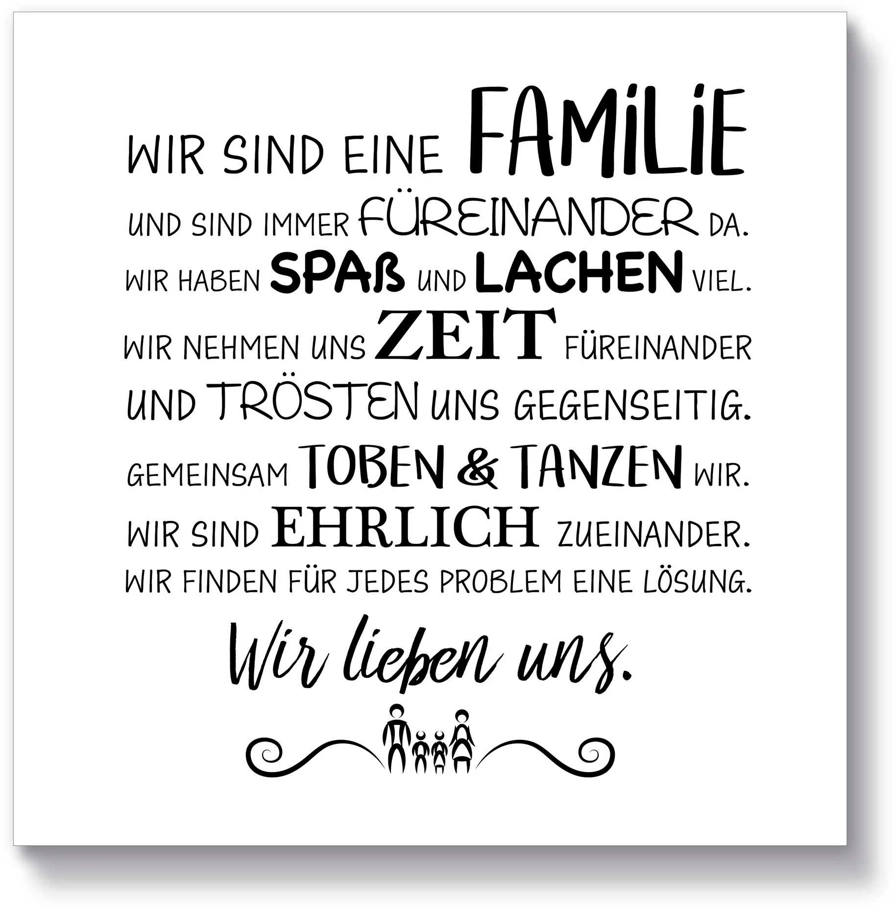 Artland Holzbild "Familie I", Sprüche & Texte, (1 St.) günstig online kaufen