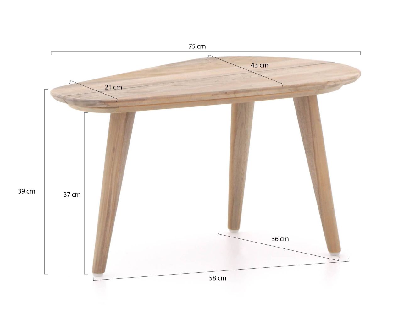 ROUGH-K Loungetisch 43x75x39 cm günstig online kaufen