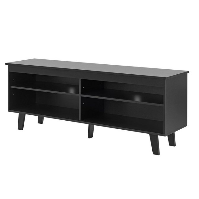 en.casa TV-Schrank »Stenløse« mit 4 Ablagefächern 150x38x58 cm Schwarz günstig online kaufen