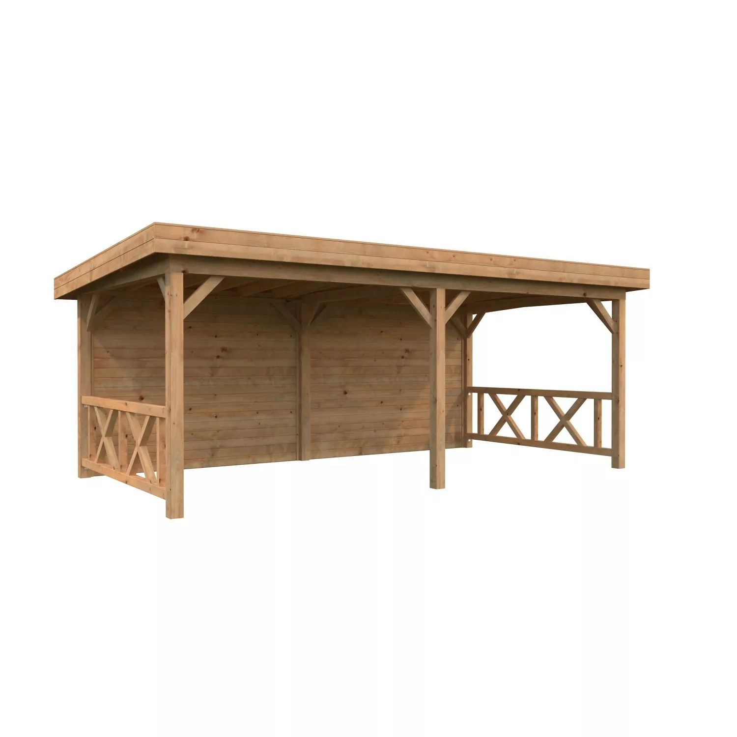 Palmako Pavillon Lenna Set 308 Braun Tauchgrundiert 588 cm x 300 cm FSC® günstig online kaufen