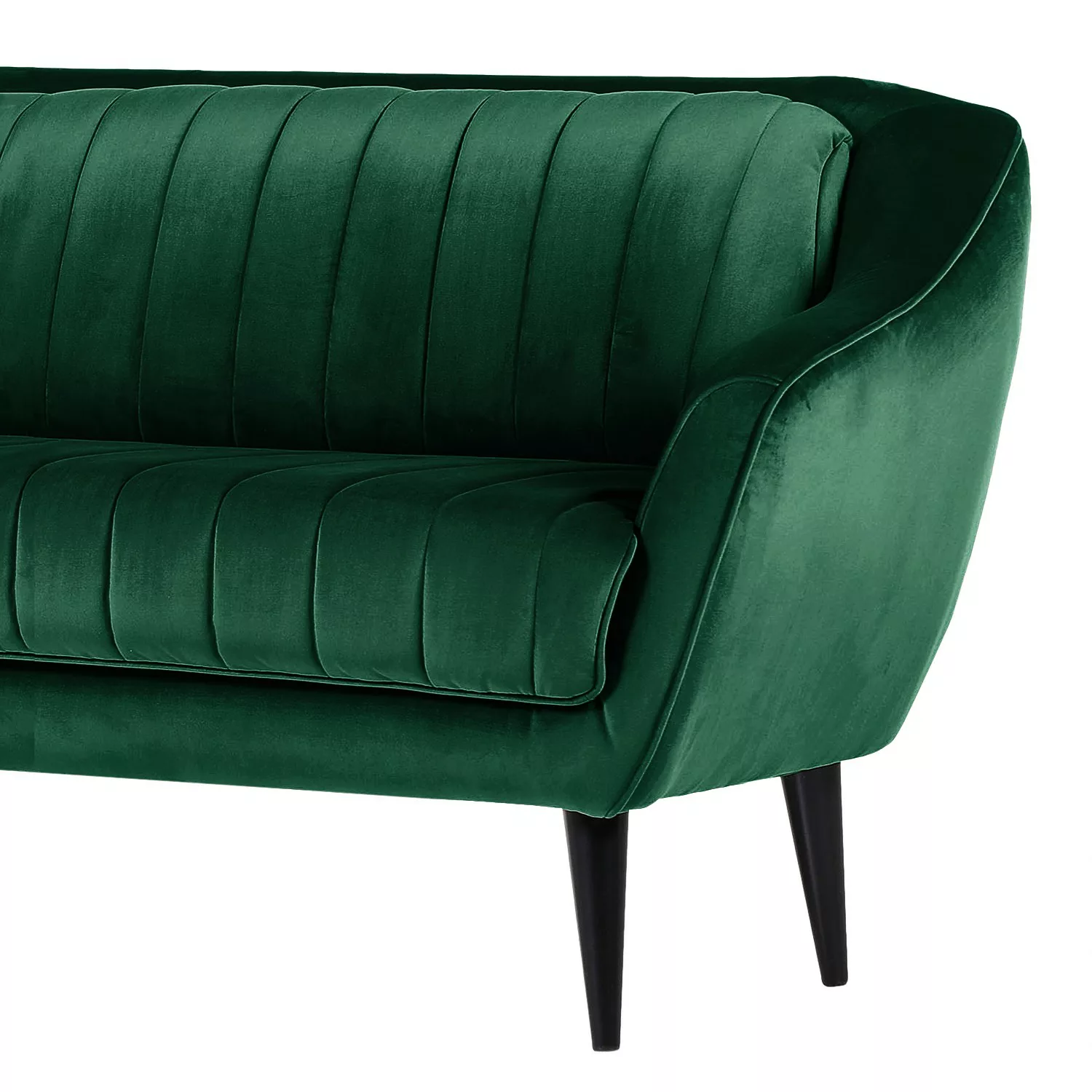 home24 Red Living Sofa Margon 2-Sitzer Antikgrün Samt 190x83x90 cm günstig online kaufen