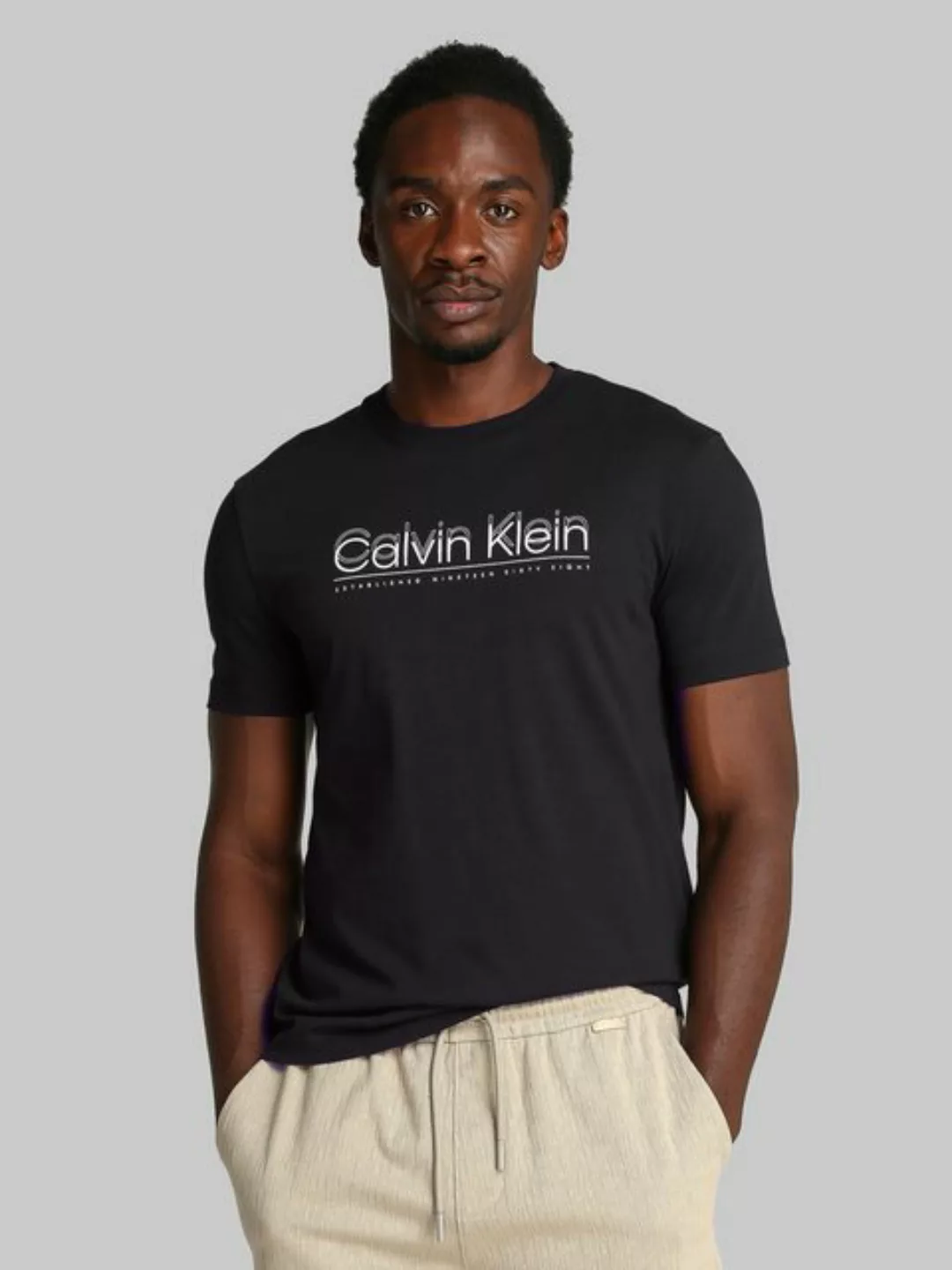 Calvin Klein T-Shirt CP-DOUBLE LOGO T-SHIRT mit großem Logoschriftzug günstig online kaufen