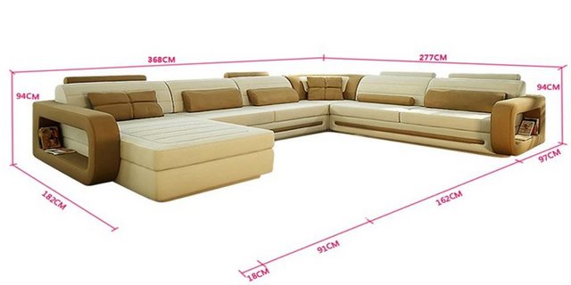 Xlmoebel Ecksofa Zeitgemäßes Ecksofa Sitzmöbel Polstermöbel Leder Design, H günstig online kaufen