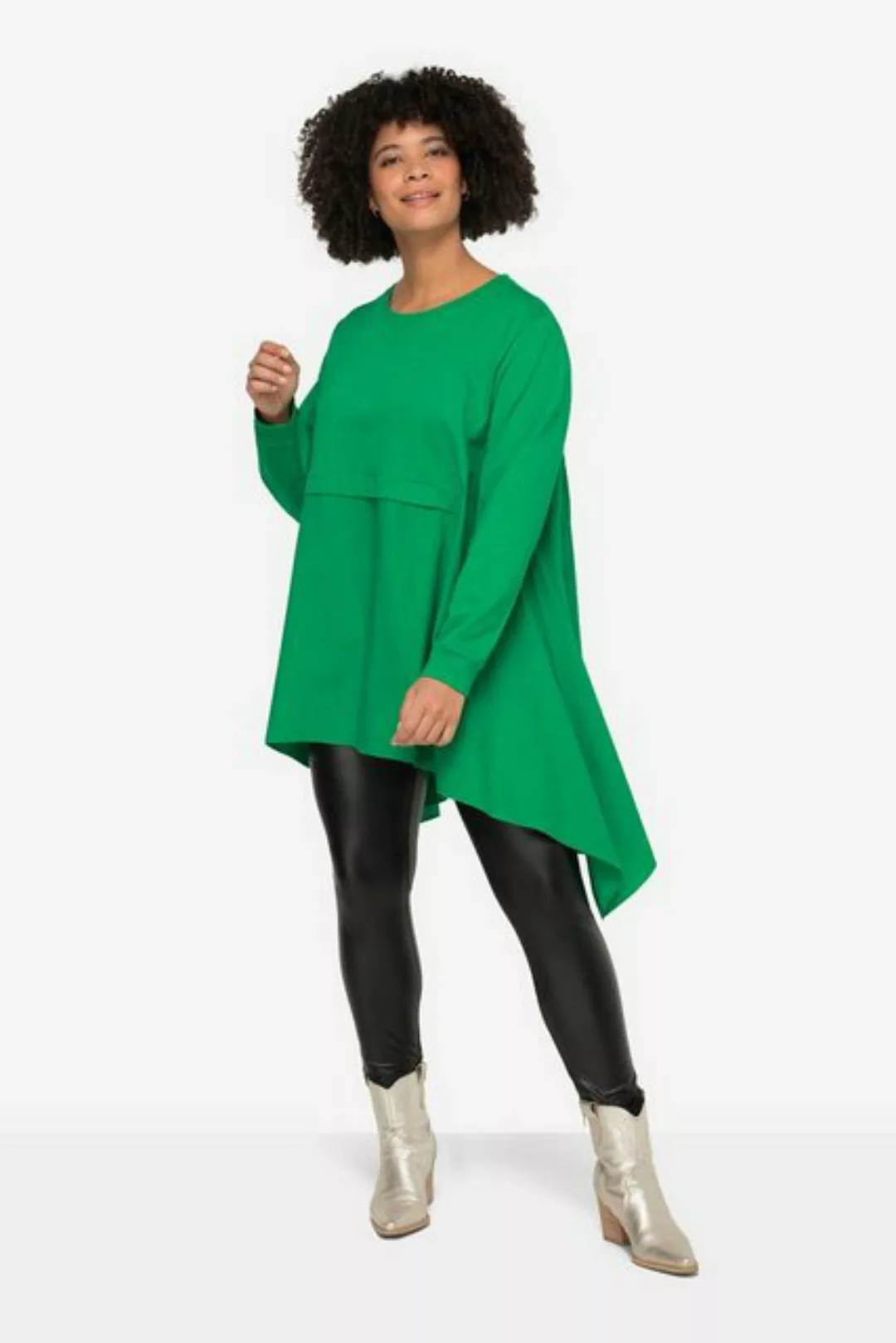 Angel of Style Sweatshirt Sweatshirt A-Line Material-Mix Rundhals Langarm günstig online kaufen