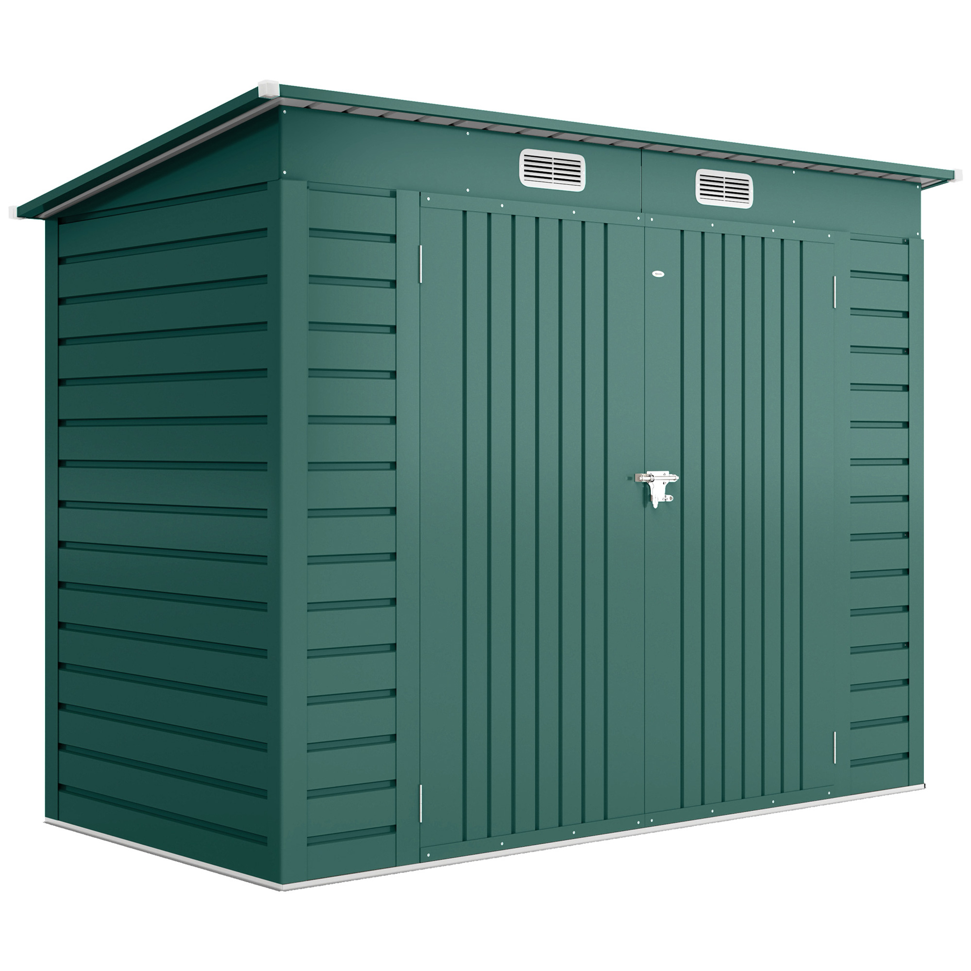 Outsunny Gerätehaus 4,1m³, Gartenhaus mit Pultdach, 249 x 121 x 166/183 cm, günstig online kaufen