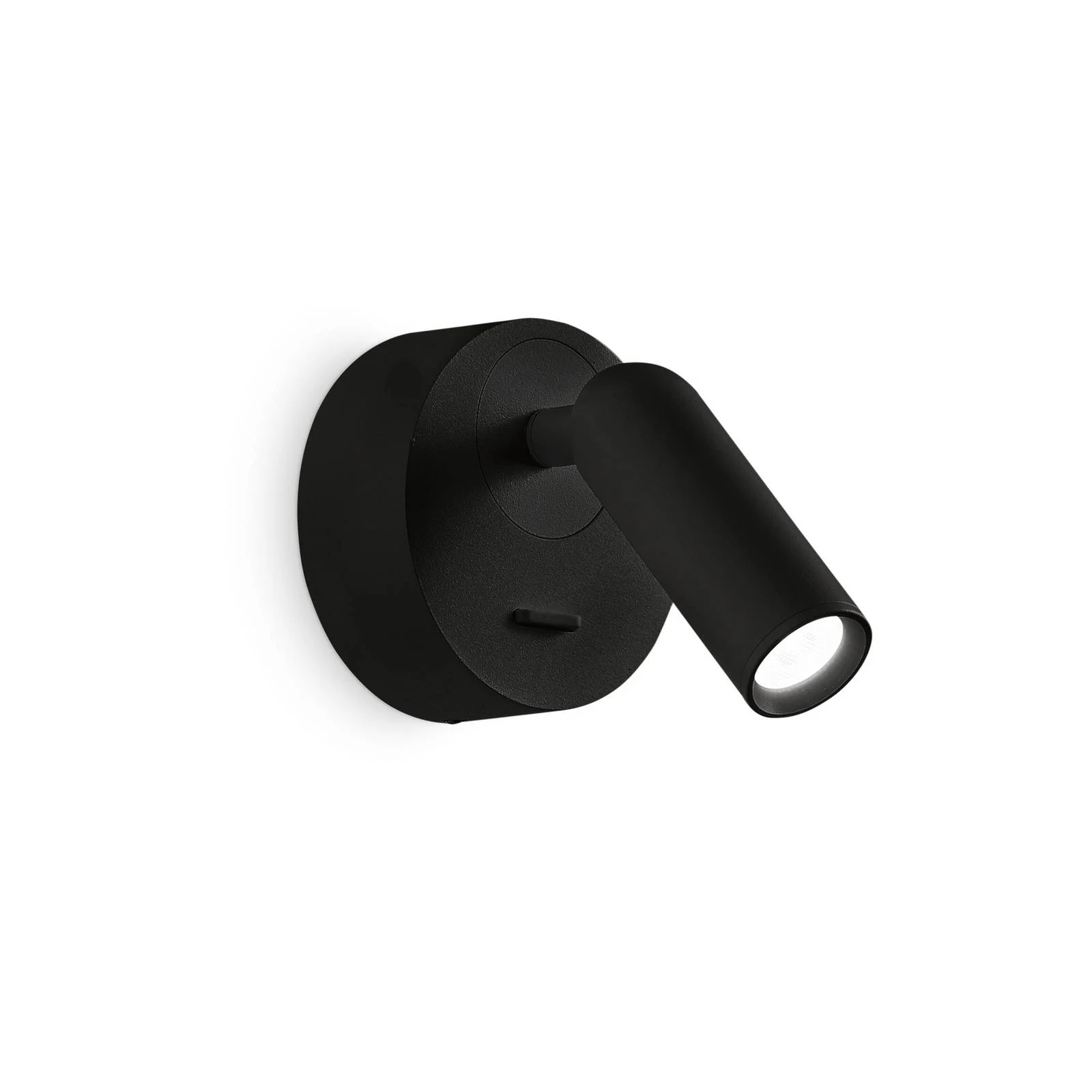Ideal Lux LED-Wandstrahler Bean, Ø 7 cm, schwarz Metall/Glas günstig online kaufen