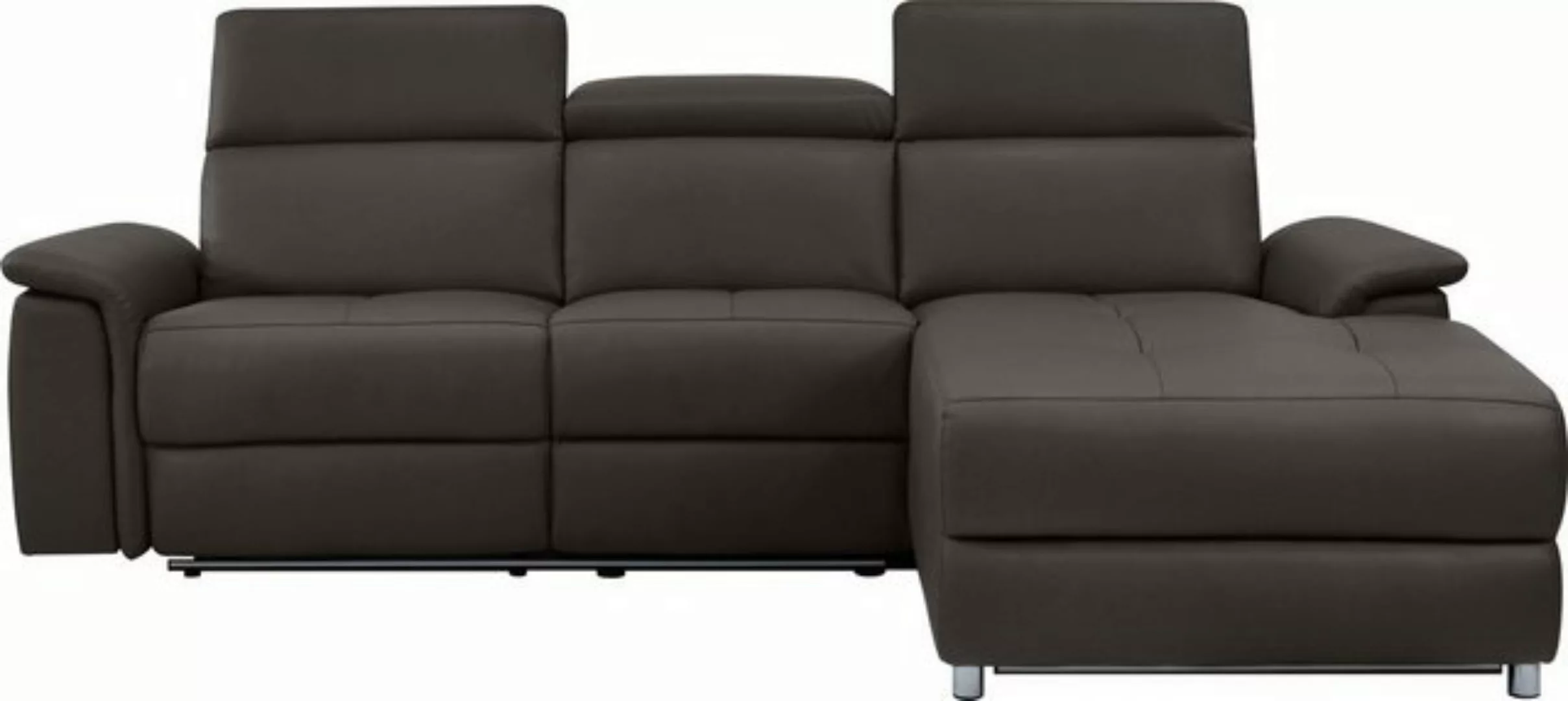 Places of Style Ecksofa Pareli, L-Form, 259cm,m. Recamiere, Echtleder, Kuns günstig online kaufen