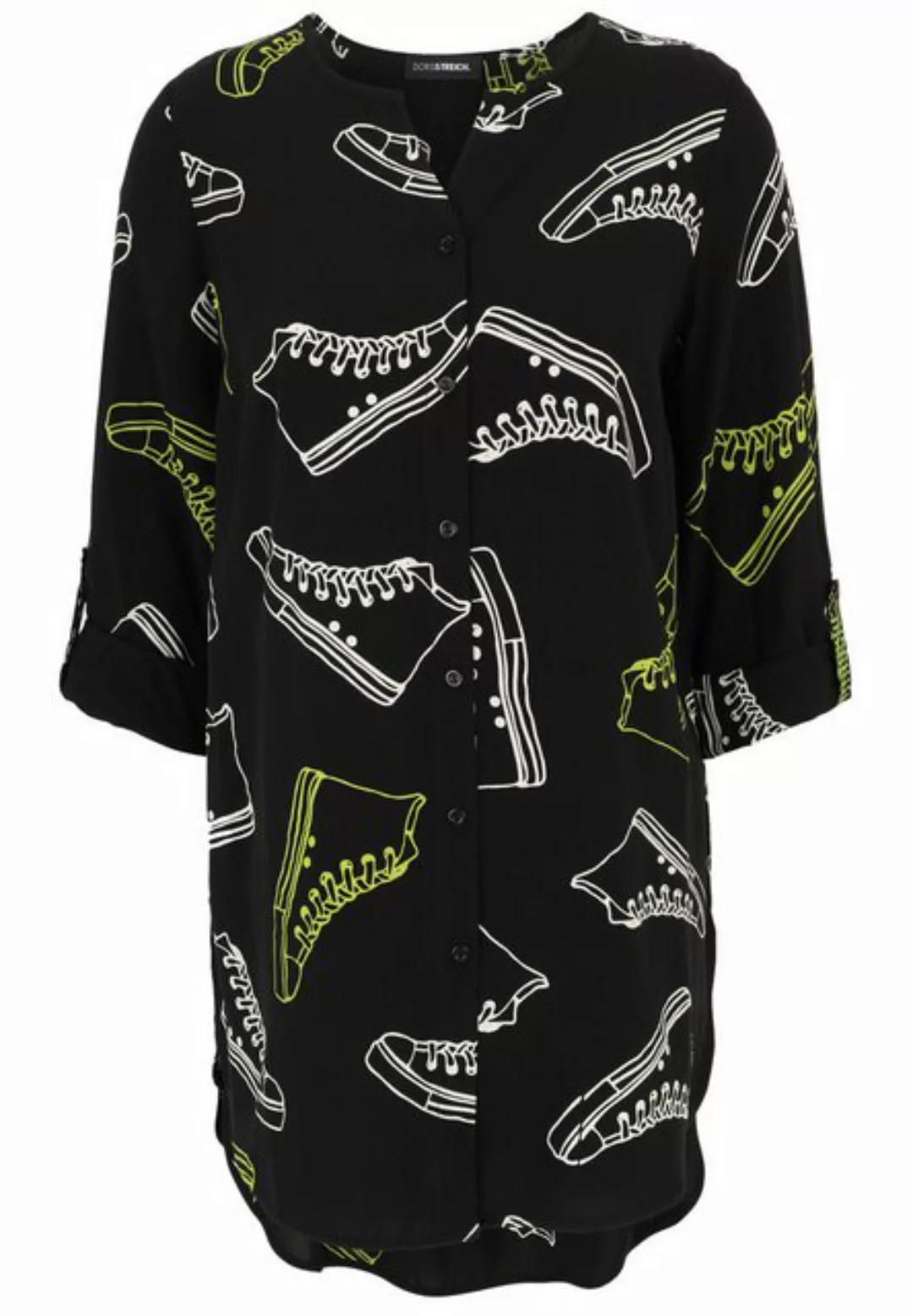 Doris Streich Klassische Bluse mit markantem Sneakers-Print günstig online kaufen