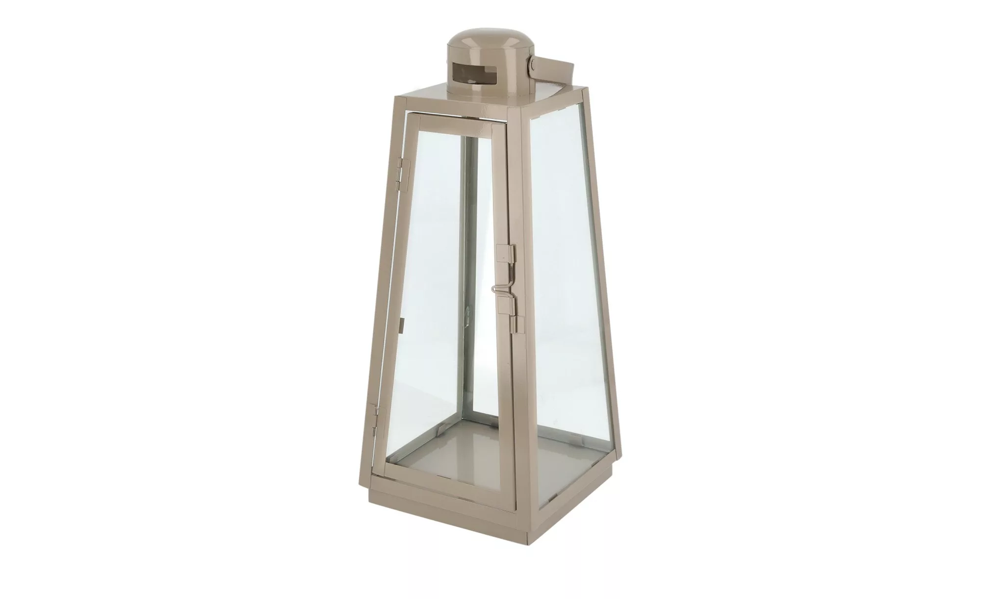 Laterne ¦ beige ¦ Metall, Glas , Glas , Metall ¦ Maße (cm): B: 16,2 H: 38,5 günstig online kaufen