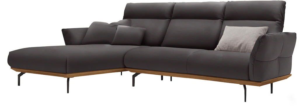 Creation BY ROLF BENZ Ecksofa »CR.460«, Sockel in Nussbaum, Winkelfüße in U günstig online kaufen