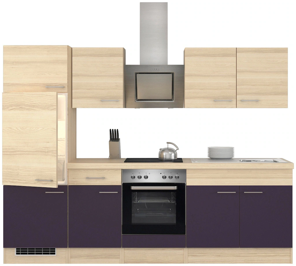 Flex-Well Küchenzeile "Portland", mit E-Geräten, Breite 270 cm günstig online kaufen