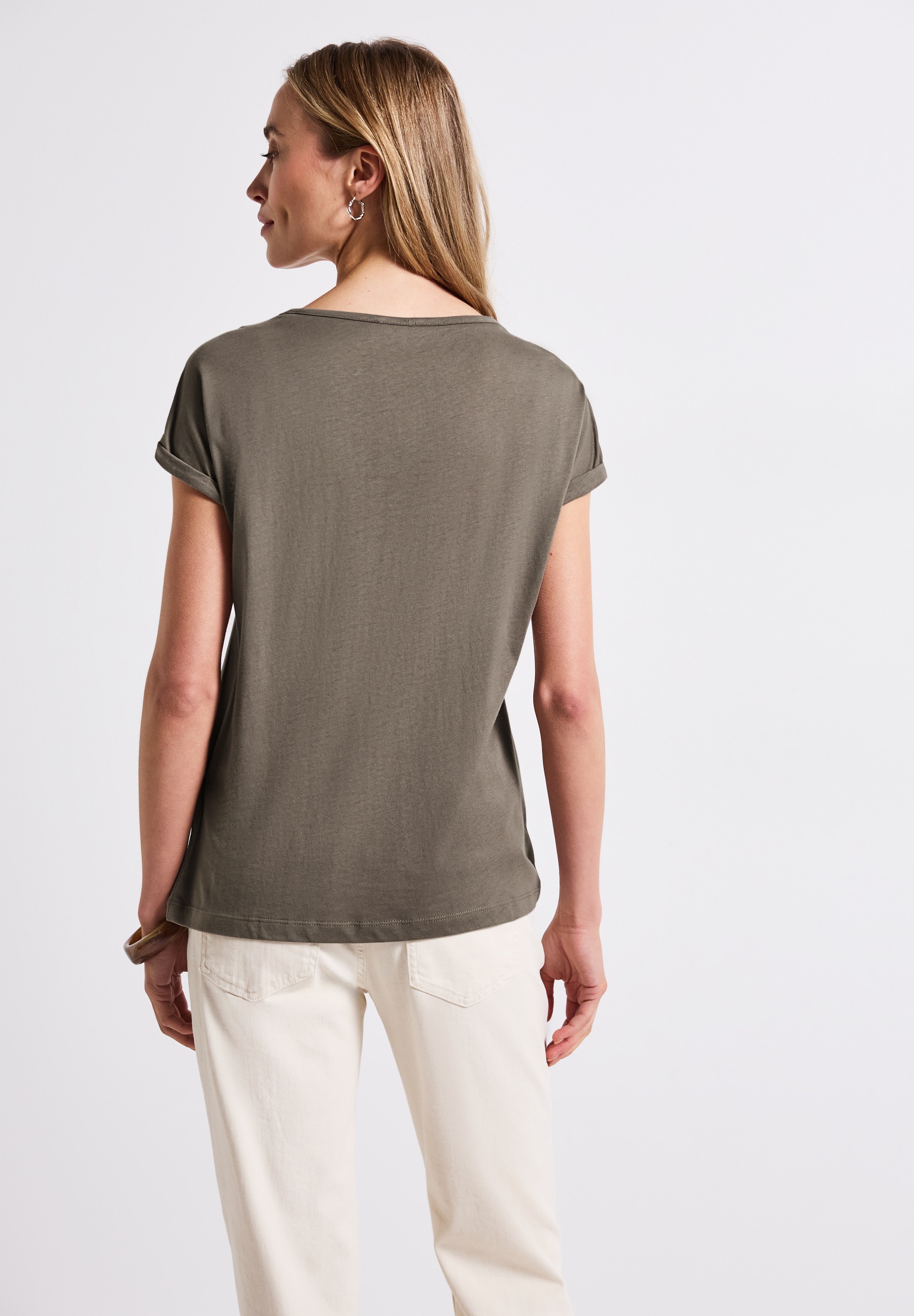 STREET ONE T-Shirt, aus Baumwolle mit Stretchante günstig online kaufen
