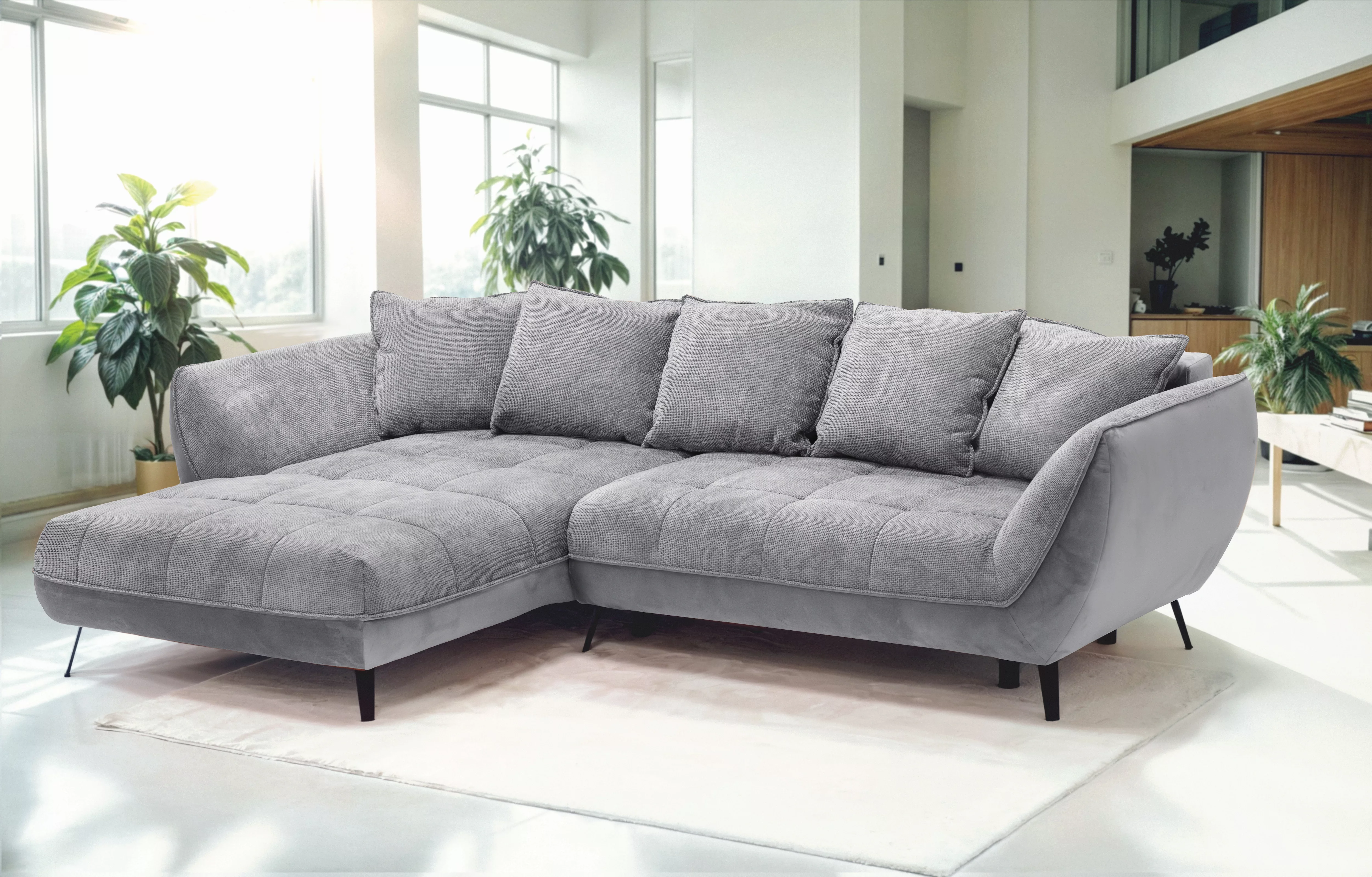 exxpo - sofa fashion Ecksofa "Midway mit einfacher Easy-Lift-Bettfunktion, günstig online kaufen