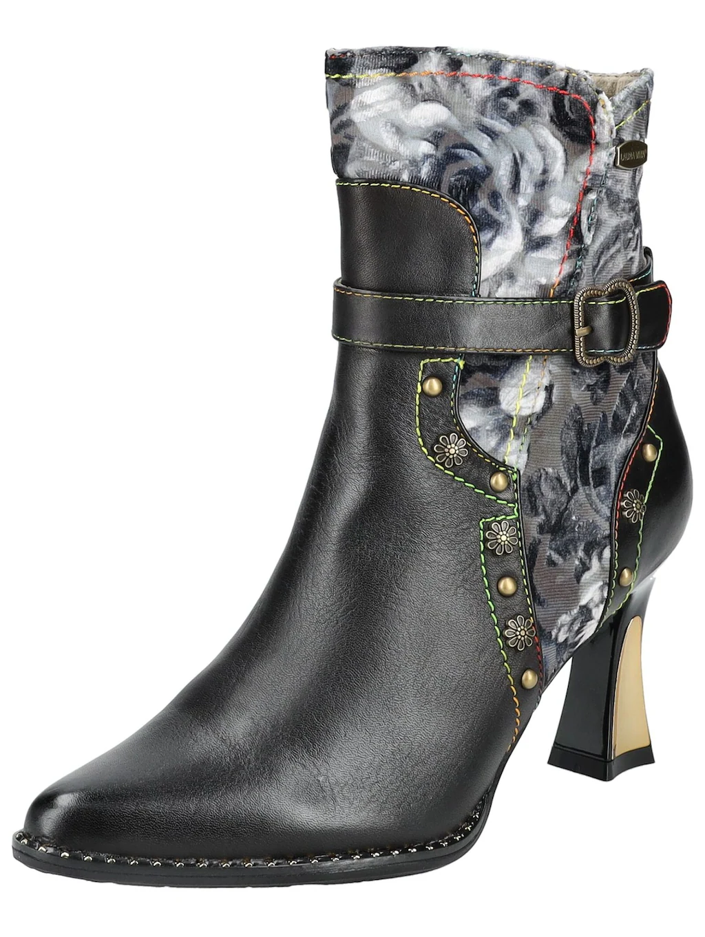 LAURA VITA High-Heel-Stiefelette "LAURA VITA Stiefelette Leder/Textil" günstig online kaufen