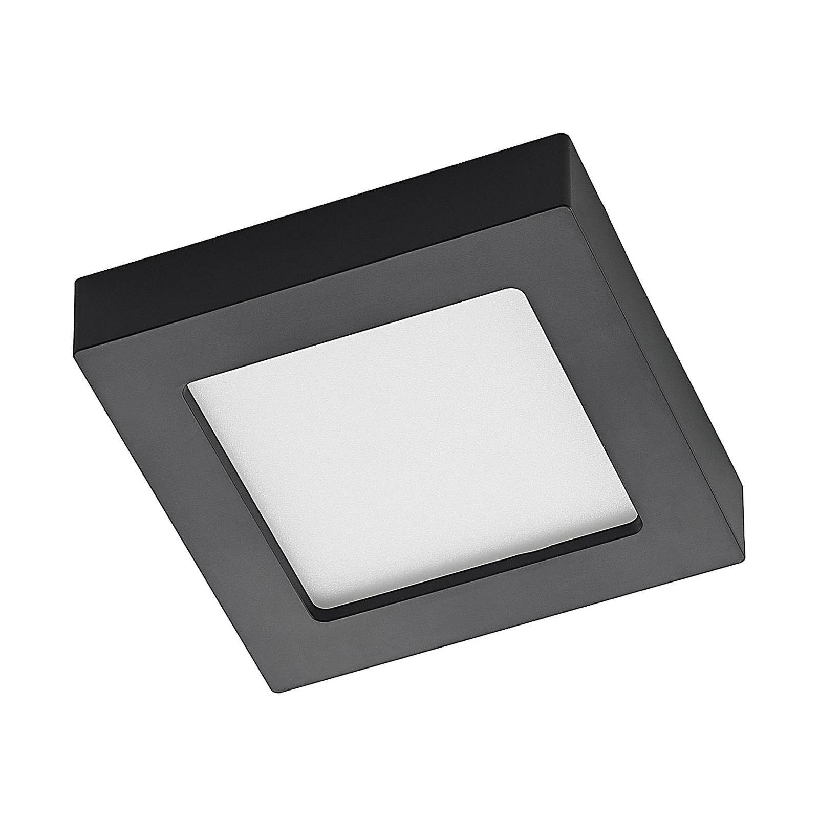 Prios LED-Deckenlampe Alette, schwarz, 12 W, CCT, dimmbar günstig online kaufen