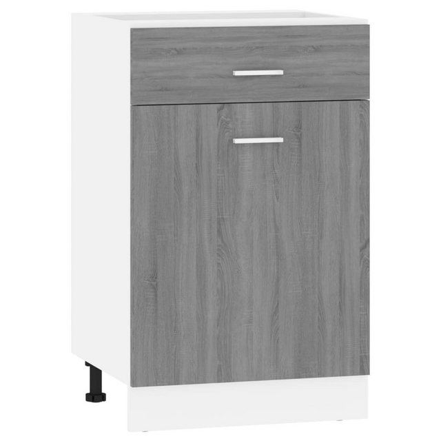 vidaXL Unterschrank Unterschrank mit Schublade Grau Sonoma 50x46x81,5 cm günstig online kaufen