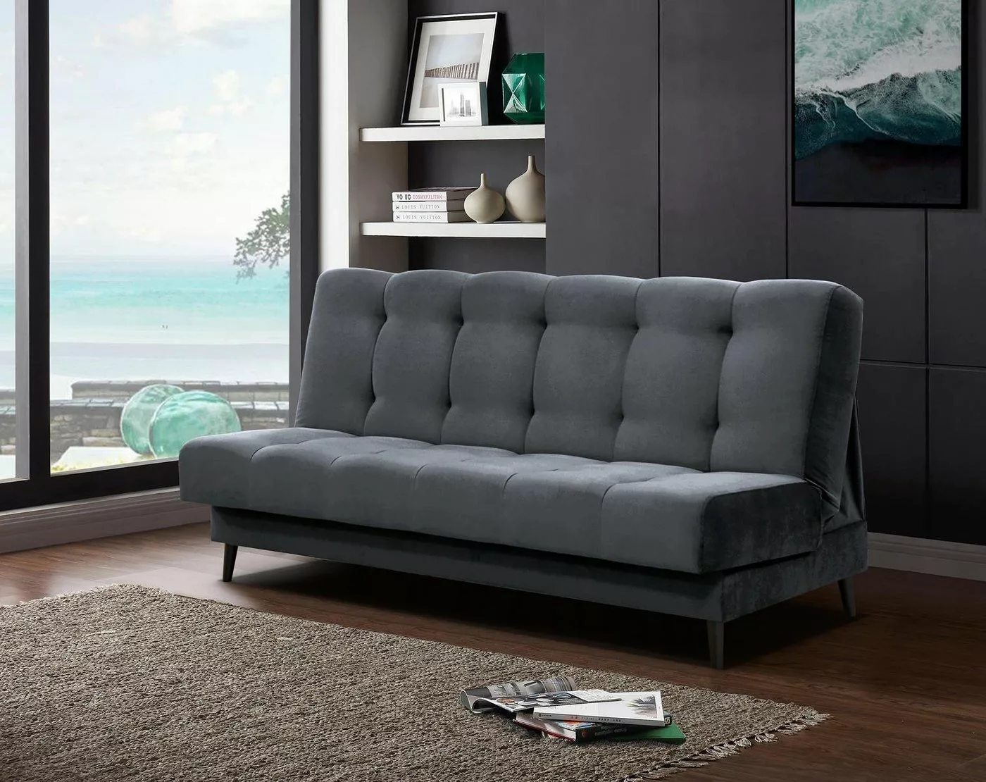 Beautysofa Schlafsofa Nancy, Velours-Bezgu Polstersofa, mit Bettkasten und günstig online kaufen