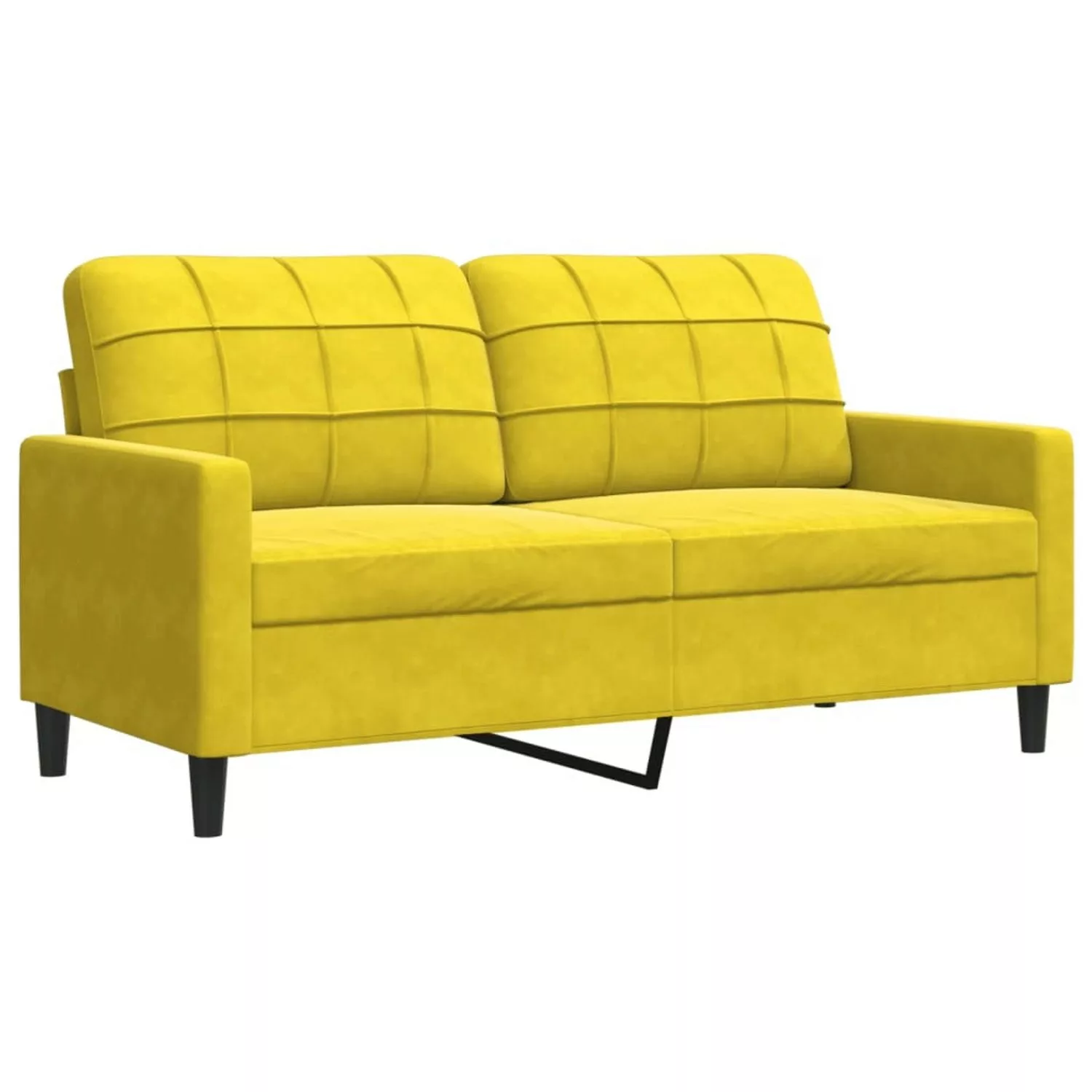 vidaXL 2-Sitzer-Sofa Gelb 140 cm Samt 2153265 günstig online kaufen