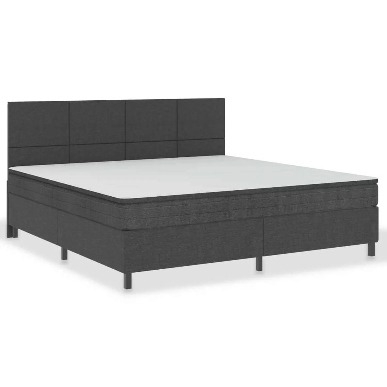 Boxspringbett Dunkelgrau Stoff 200x200 Cm günstig online kaufen