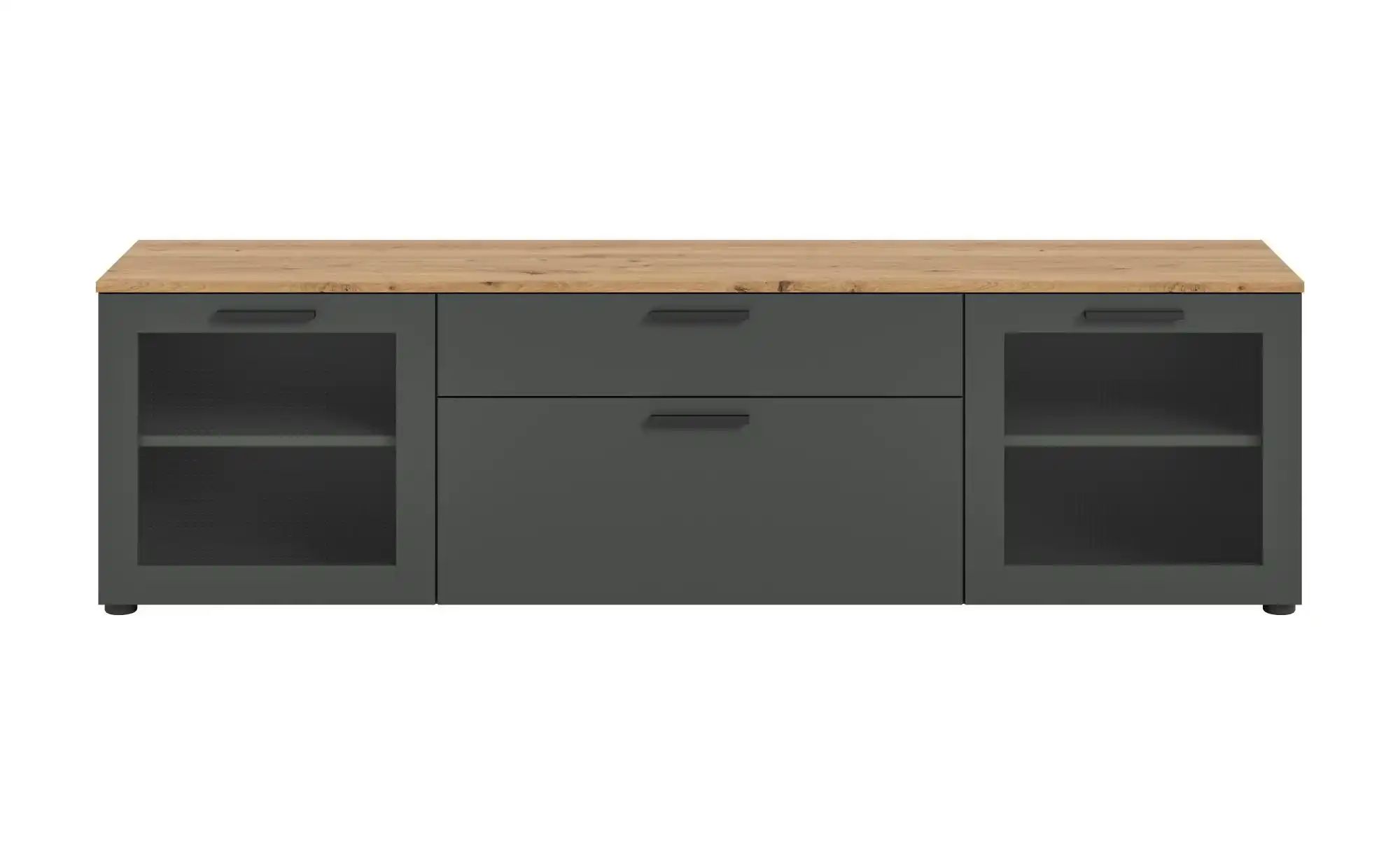 Lowboard   ¦ grau ¦ Maße (cm): B: 185 H: 52 Kommoden & Sideboards > Lowboar günstig online kaufen