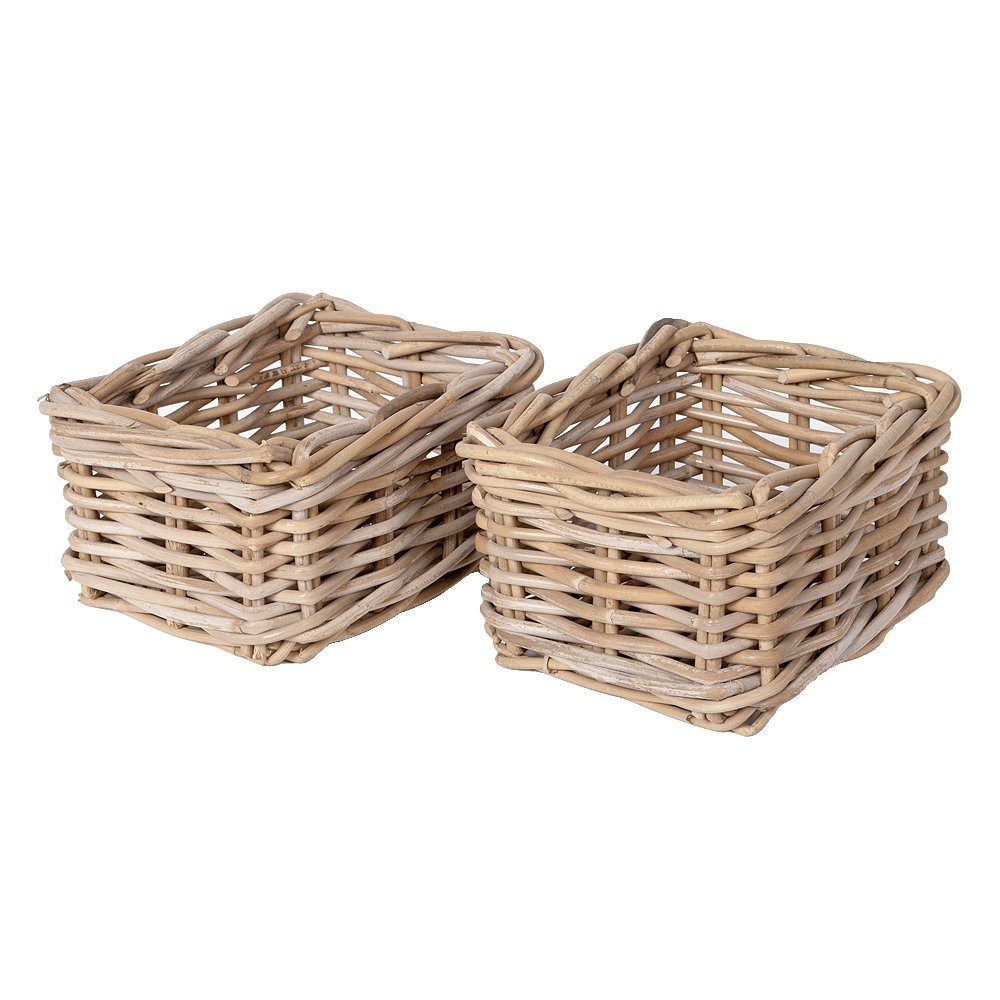 LebensWohnArt Dekokorb 2-tlg. Rattan Aufbewahrungskorb-Set VERONA-2 günstig online kaufen